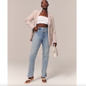 Abercrombie & Fitch 90s Straight Ultra High Rise Curve Love Size 30 Long